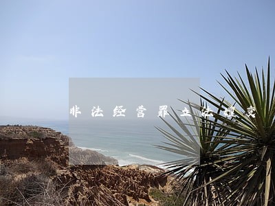 非法经营罪立法嬗变 非法经营罪立法嬗变