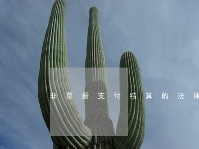 非票据支付结算的法律关系