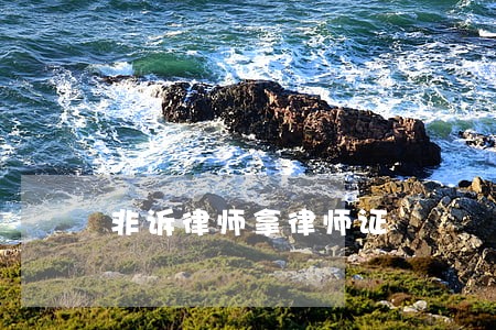 非诉律师拿律师证