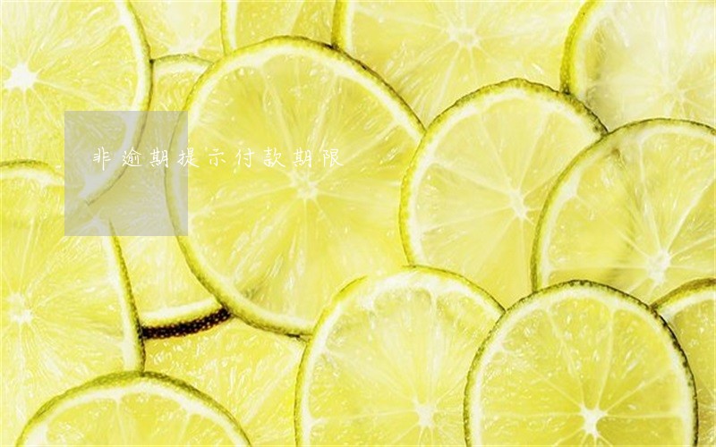 非逾期提示付款期限 非逾期提示付款期限