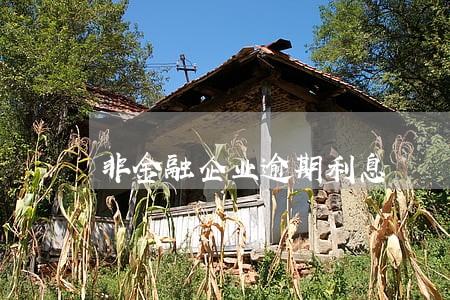 非金融企业逾期利息 非金融企业逾期利息