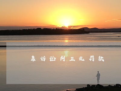 靠诉讼纠正乱罚款 靠诉讼纠正乱罚款