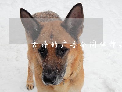 靠谱的广告合同律师收费