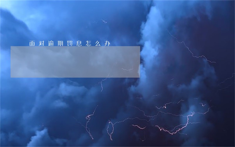 面对逾期罚息怎么办 面对逾期罚息怎么办