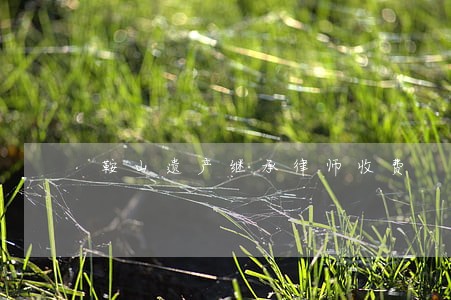 鞍山遗产继承律师收费 鞍山遗产继承律师收费