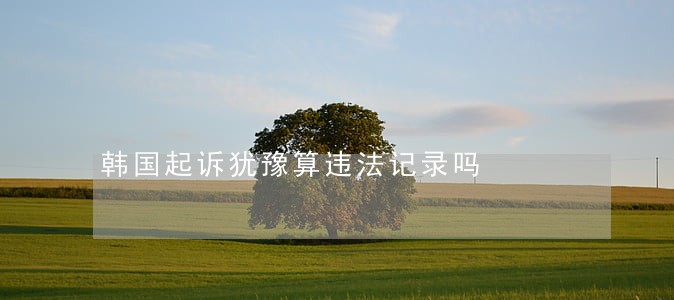 韩国起诉犹豫算违法记录吗