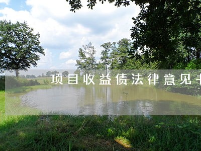 项目收益债法律意见书