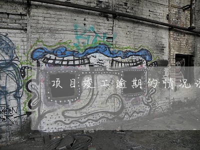 项目竣工逾期的情况说明 项目竣工逾期的情况说明