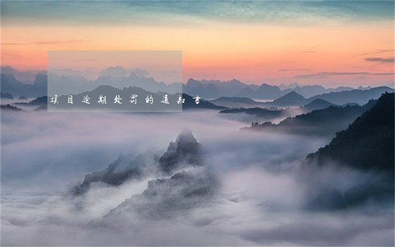 项目逾期处罚的通知书 项目逾期处罚的通知书