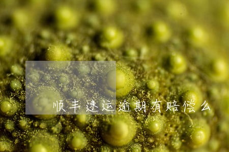 顺丰速运逾期有赔偿么 顺丰速运逾期有赔偿么