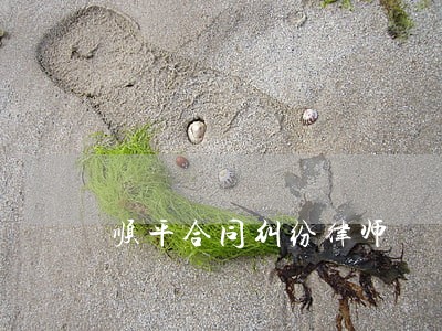 顺平合同纠纷律师 顺平合同纠纷律师