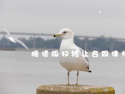 顺德版权转让合同律师咨询 顺德版权转让合同律师咨询