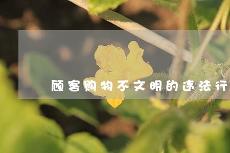 顾客购物不文明的违法行为 顾客购物不文明的违法行为