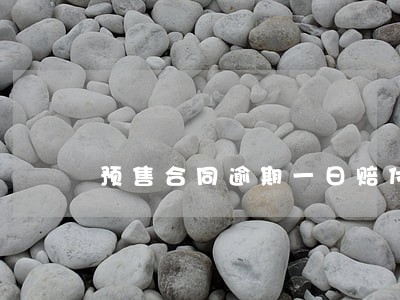 预售合同逾期一日赔付一元
