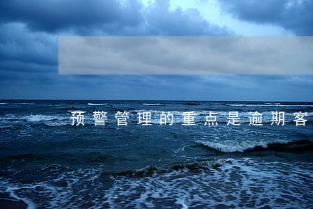预警管理的重点是逾期客户 预警管理的重点是逾期客户