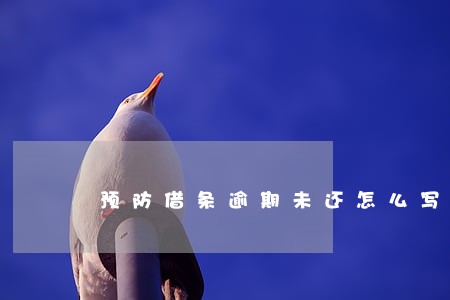 预防借条逾期未还怎么写 预防借条逾期未还怎么写