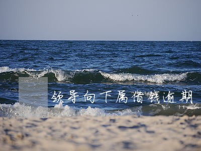 领导向下属借钱逾期 领导向下属借钱逾期