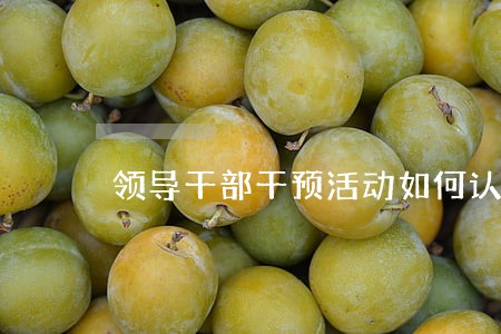领导干部干预活动如何认定