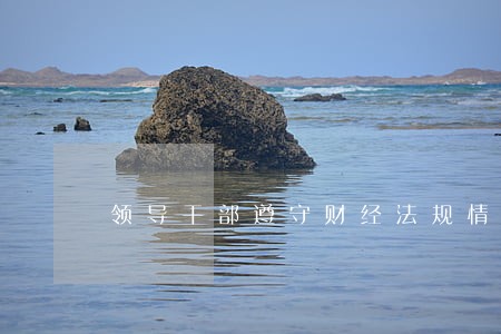 领导干部遵守财经法规情况
