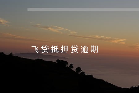 飞贷抵押贷逾期 飞贷抵押贷逾期