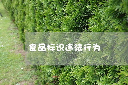 食品标识违法行为 食品标识违法行为
