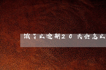 饿了么逾期20天会怎么样 饿了么逾期20天会怎么样