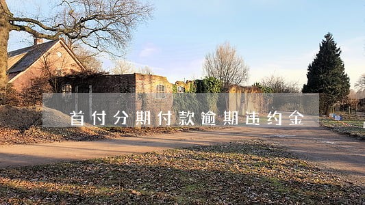 首付分期付款逾期违约金 首付分期付款逾期违约金