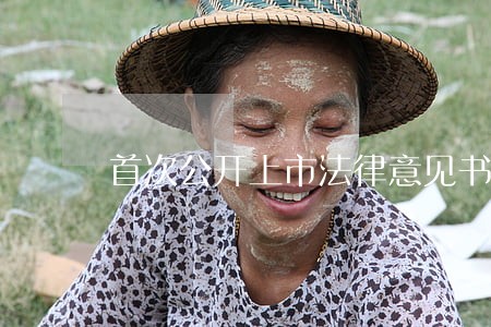 首次公开上市法律意见书 首次公开上市法律意见书