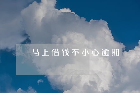 马上借钱不小心逾期