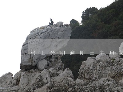 马上分期逾期三个月怎么办 马上分期逾期三个月怎么办