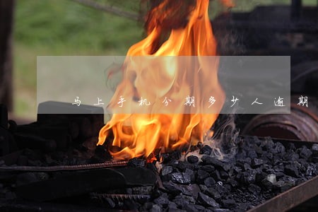 马上手机分期多少人逾期 马上手机分期多少人逾期