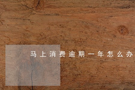 马上消费逾期一年怎么办 马上消费逾期一年怎么办
