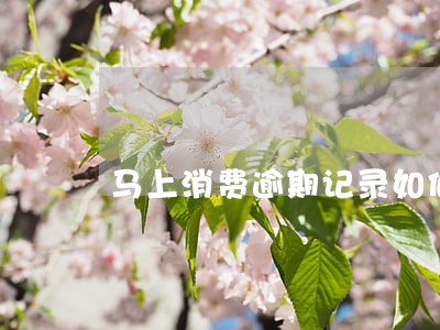 马上消费逾期记录如何消除 马上消费逾期记录如何消除