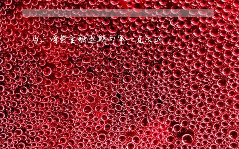 马上消费金融逾期四年一直没还 马上消费金融逾期四年一直没还