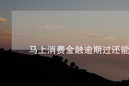马上消费金融逾期过还能办理吗 马上消费金融逾期过还能办理吗