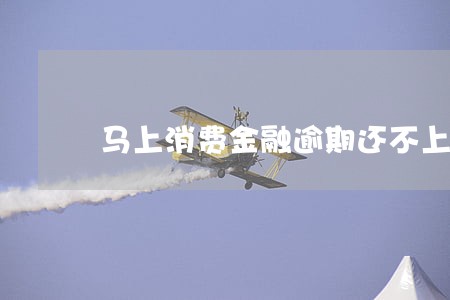 马上消费金融逾期还不上怎么办 马上消费金融逾期还不上怎么办