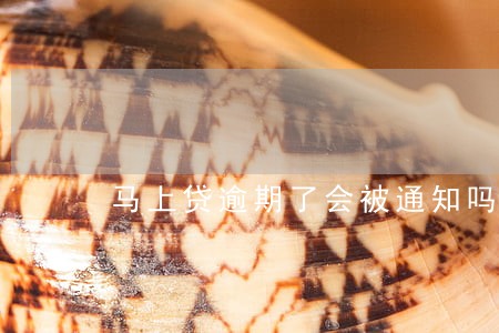 马上贷逾期了会被通知吗 马上贷逾期了会被通知吗
