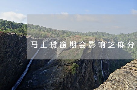 马上贷逾期会影响芝麻分