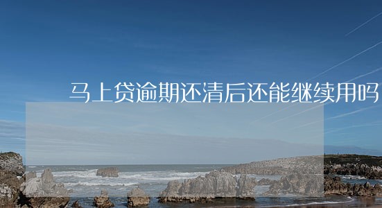 马上贷逾期还清后还能继续用吗 马上贷逾期还清后还能继续用吗