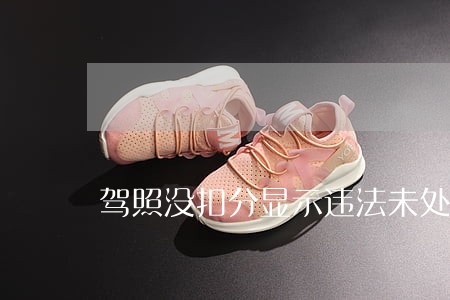 驾照没扣分显示违法未处理 驾照没扣分显示违法未处理
