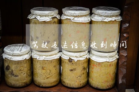驾驶违法信息收到时间 驾驶违法信息收到时间