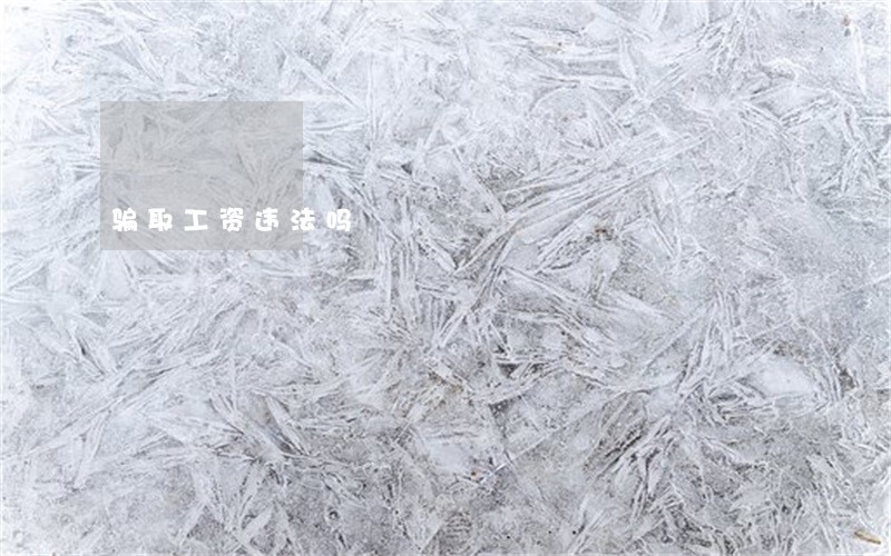 骗取工资违法吗 骗取工资违法吗