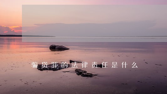 骗贷罪的法律责任是什么 骗贷罪的法律责任是什么