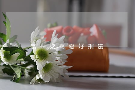 高一党喜爱好刑法 高一党喜爱好刑法