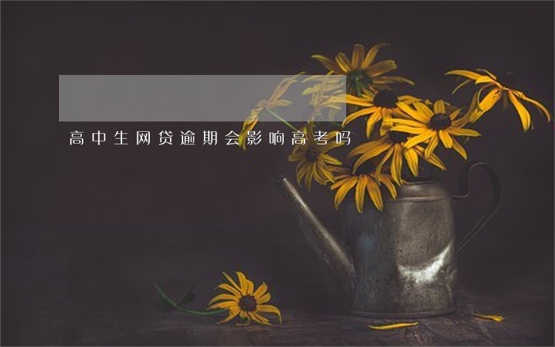 高中生网贷逾期会影响高考吗 高中生网贷逾期会影响高考吗