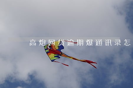 高炮网贷逾期爆通讯录怎么办 高炮网贷逾期爆通讯录怎么办