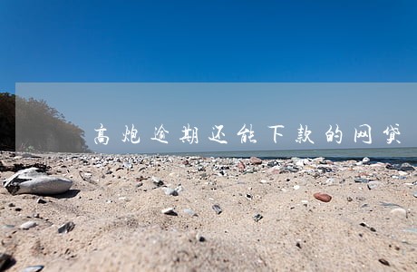 高炮逾期还能下款的网贷 高炮逾期还能下款的网贷
