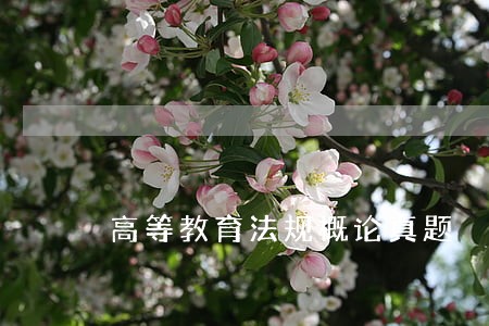 高等教育法规概论真题 高等教育法规概论真题