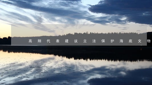 高翔代表建议立法保护海底文物