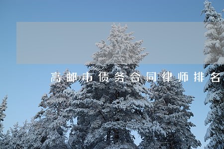 高邮市债务合同律师排名 高邮市债务合同律师排名